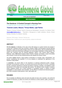 The Handover: A Central Concept in Nursing Care