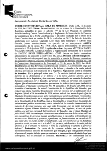Page 1 CoRTE CoNSTITUCIONAL DEL ECUADOR Juez ponente
