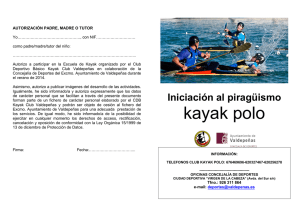 Ficha de inscripción Escuela de Kayak 2014