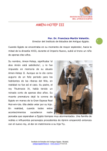 Amenhotep III - ieae. instituto de estudios del antiguo egipto