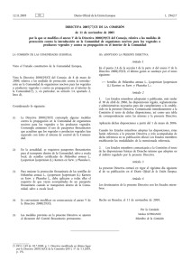 DIRECTIVA 2005/77/CE DE LA COMISIÓN de 11 de noviembre de