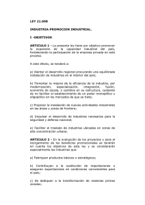 ley 21608 promocion industrial - Ministerio de Hacienda y Finanzas