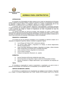 Norma para contratistas - Municipalidad de Maipú