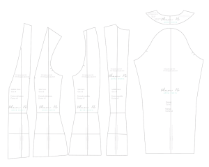 Middle front Cut x4 Centro delantero Cortar x4 Side front Cut x2