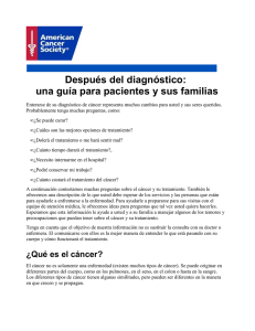 Después del diagnóstico: una guía para pacientes y sus familias
