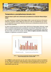 Enlace CADIC. Informe Temperatura y Precipitación 2015