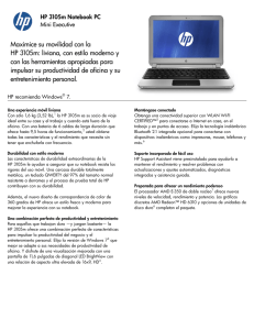 HP 3105m Notebook PC data sheet - Spanish (Latin