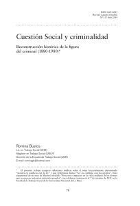 Cuestión Social y criminalidad