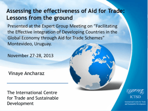 Assessing the effectiveness of Aid for Trade: Lessons from the ground