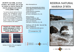 Tríptico informativo de la Reserva Marina