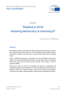 Thailand in 2016: restoring democracy or reversing it?