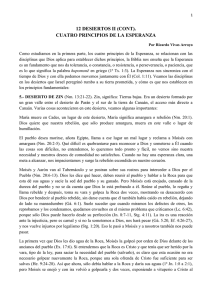 12 DESIERTOS II (CONT). CUATRO PRINCIPIOS DE LA ESPERANZA