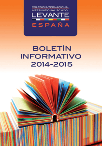 Boletín Informativo 2014-2015 - Colegio Internacional Levante