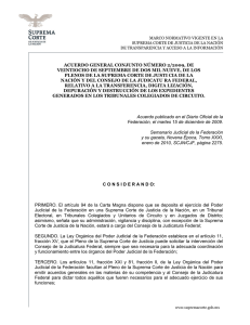 acuerdo general conjunto n&uacute;mero 2/2009, de veintiocho de