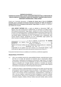 contrato de acceso n - Aeropuerto Internacional Jorge Chávez