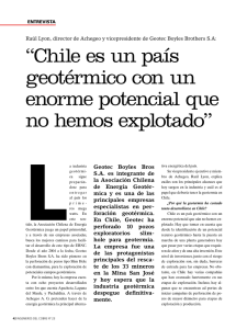 “Chile es un país geotérmico con un enorme potencial que no