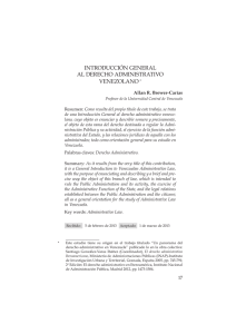 Introducción General al Derecho administrativo venezolano