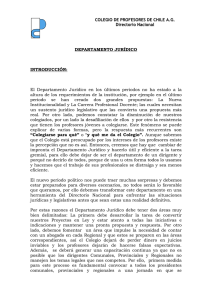 DEPARTAMENTO JUR&Iacute;DICO - Colegio de Profesores