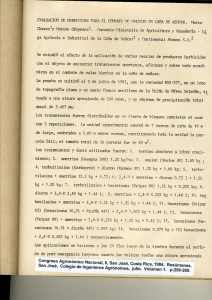 EVALUACIÓN DE HERBICIDAS PARA EL COMBATE DE