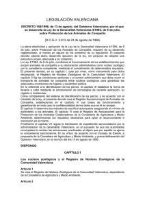 LEGISLACIÓN VALENCIANA - Ayuntamiento de Valencia