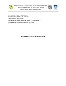 reglamento de monografía - Escuela Universitaria de Tecnología