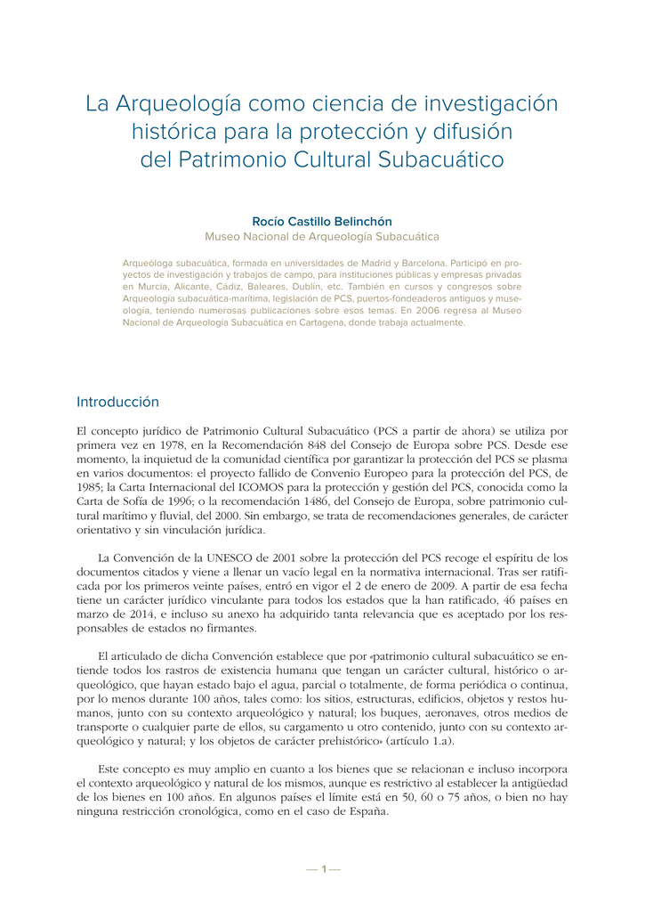 La Arqueología como ciencia de investigación histórica para la