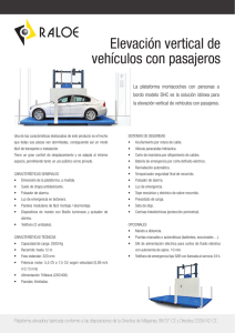 Elevación vertical de vehículos con pasajeros