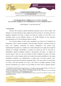 VULNERABILIDAD Y POBREZA EN LA “NUEVA CIUDAD”