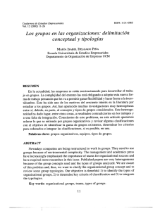 Los grupos en las organizaciones. delimitación conceptual y