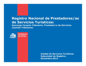 Registro Nacional de Prestadores/as de Servicios Turísticos: