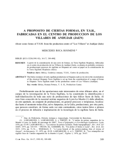 A PROPOSITO DE CIERTAS FORMAS, EN T.S.H., FABRICADAS
