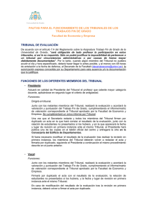 Pautas para el funcionamiento de los Tribunales