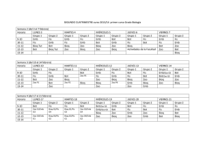 SEGUNDO CUATRIMESTRE curso 2013/14 primer curso Grado