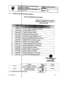 Page 1 3 usa Nomb a del formato: Formato de lista de Código: TC