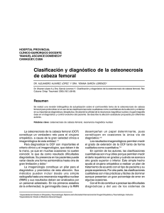 Clasificación y diagnóstico de la osteonecrosis de cabeza femoral