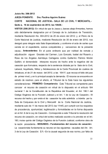 33 Juicio No. 386-2012 JUEZA PONENTE: Dra. Paulina Aguirre