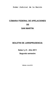 Cámara Federal de Apelaciones de San Martín - 2011