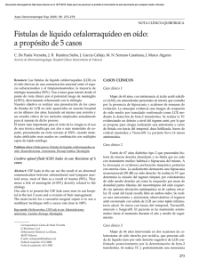 Fístulas de líquido cefalorraquídeo en oído: a propósito de 5 casos