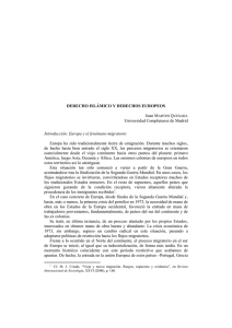 Derecho Isl&aacute;mico y Derechos Europeos: An&aacute;lisis Migratorio