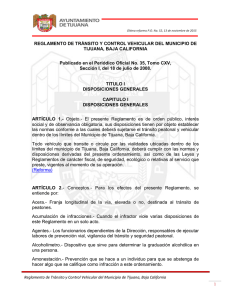 REGLAMENTO DE TR&Aacute;NSITO Y CONTROL VEHICULAR
