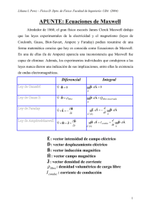 APUNTE:Ecuaciones de Maxwell - Universidad de Buenos Aires