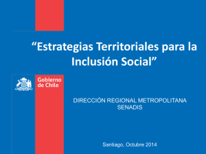 Estrategias Territoriales para la Inclusión Social
