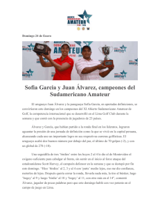 Sofia Garcia y Juan Álvarez, campeones del Sudamericano Amateur