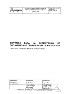 criterios para la acreditación de organismos de certificación