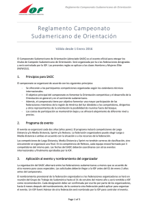 Reglamento Campeonato Sudamericano de Orientación 2016