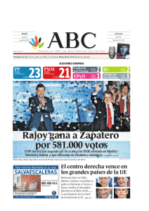 Rajoy gana a Zapatero por 581.000 votos