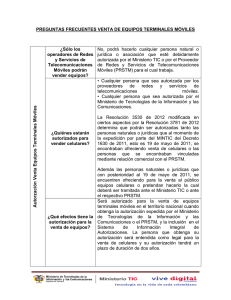 PREGUNTAS FRECUENTES VENTA DE EQUIPOS