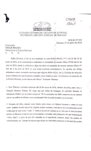 Nota enviada a Omar Pinzón para que libere a Danyelo