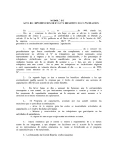 MODELO DE ACTA DE CONSTITUCION DE COMITE BIPARTITO