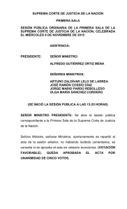 SUPREMA CORTE DE JUSTICIA DE LA NACIÓN PRIMERA SALA